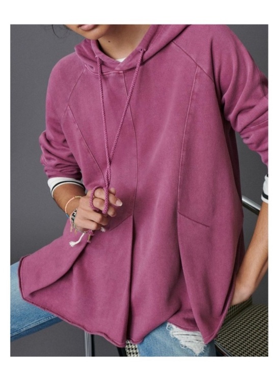 Pilcro Tops - Pilcro Dusty Mauve Hooded Crewneck Sweater Size M